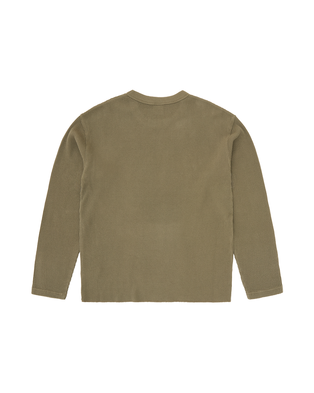 CORTEIZ Island Waffle Thermal Long Sleeve — Olive — back view