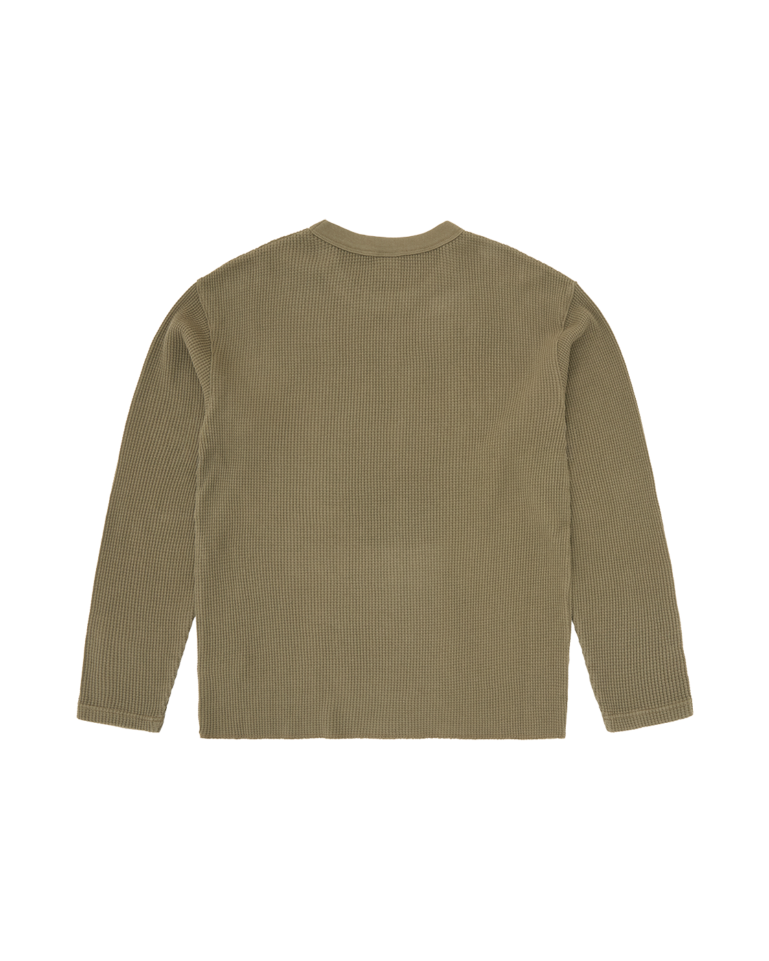 CORTEIZ Island Waffle Thermal Long Sleeve — Olive — back view