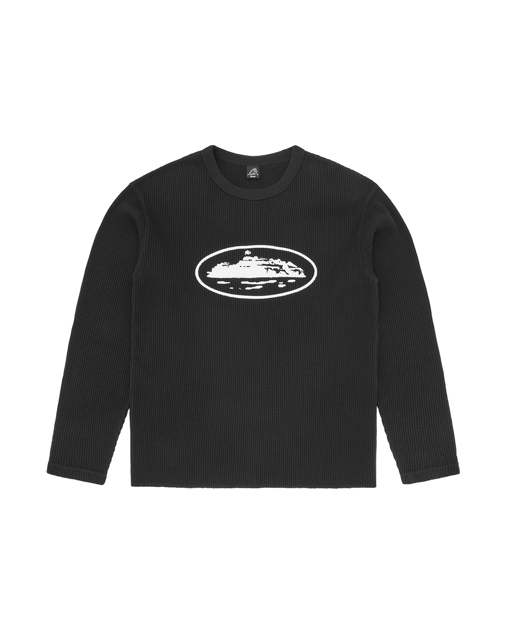 CORTEIZ Island Waffle Thermal Long Sleeve — Black — front view