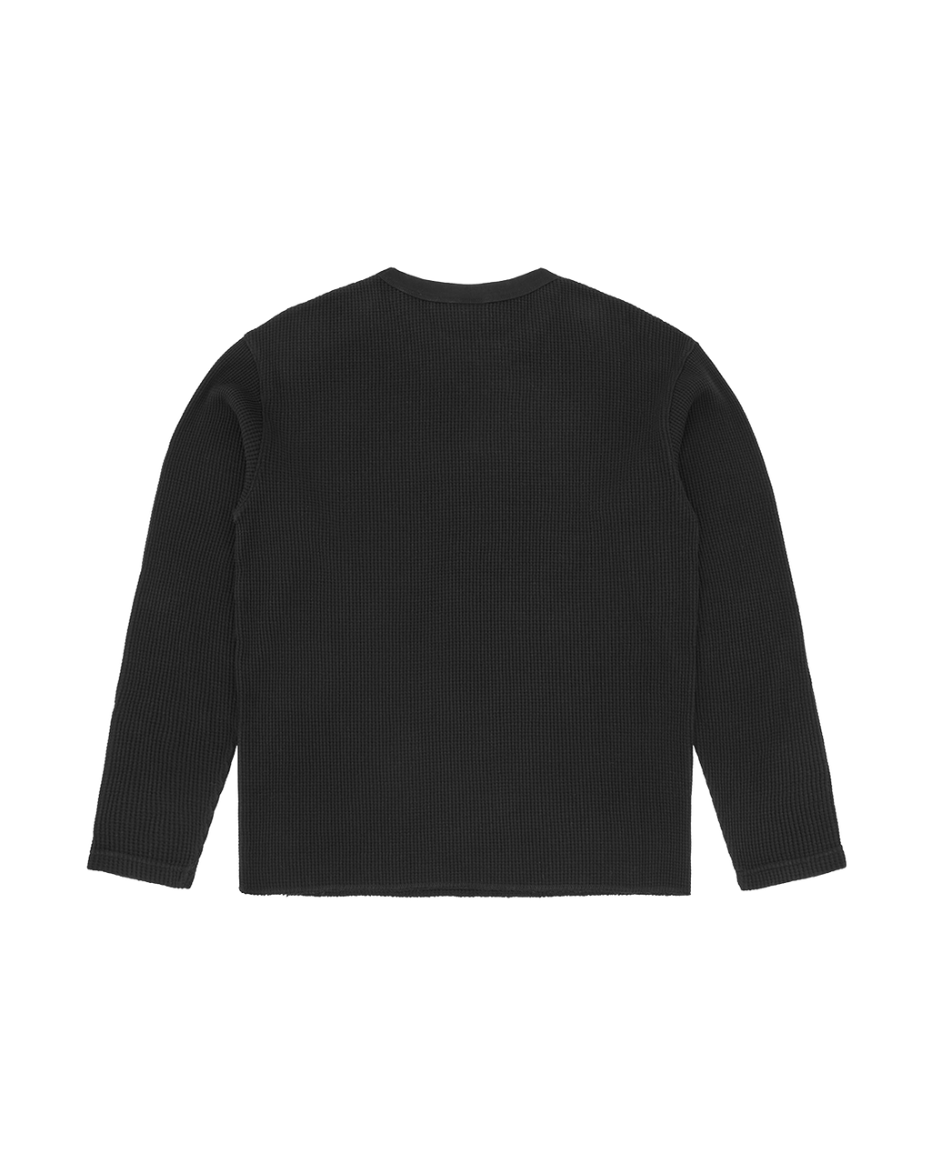 CORTEIZ Island Waffle Thermal Long Sleeve — Black — back view