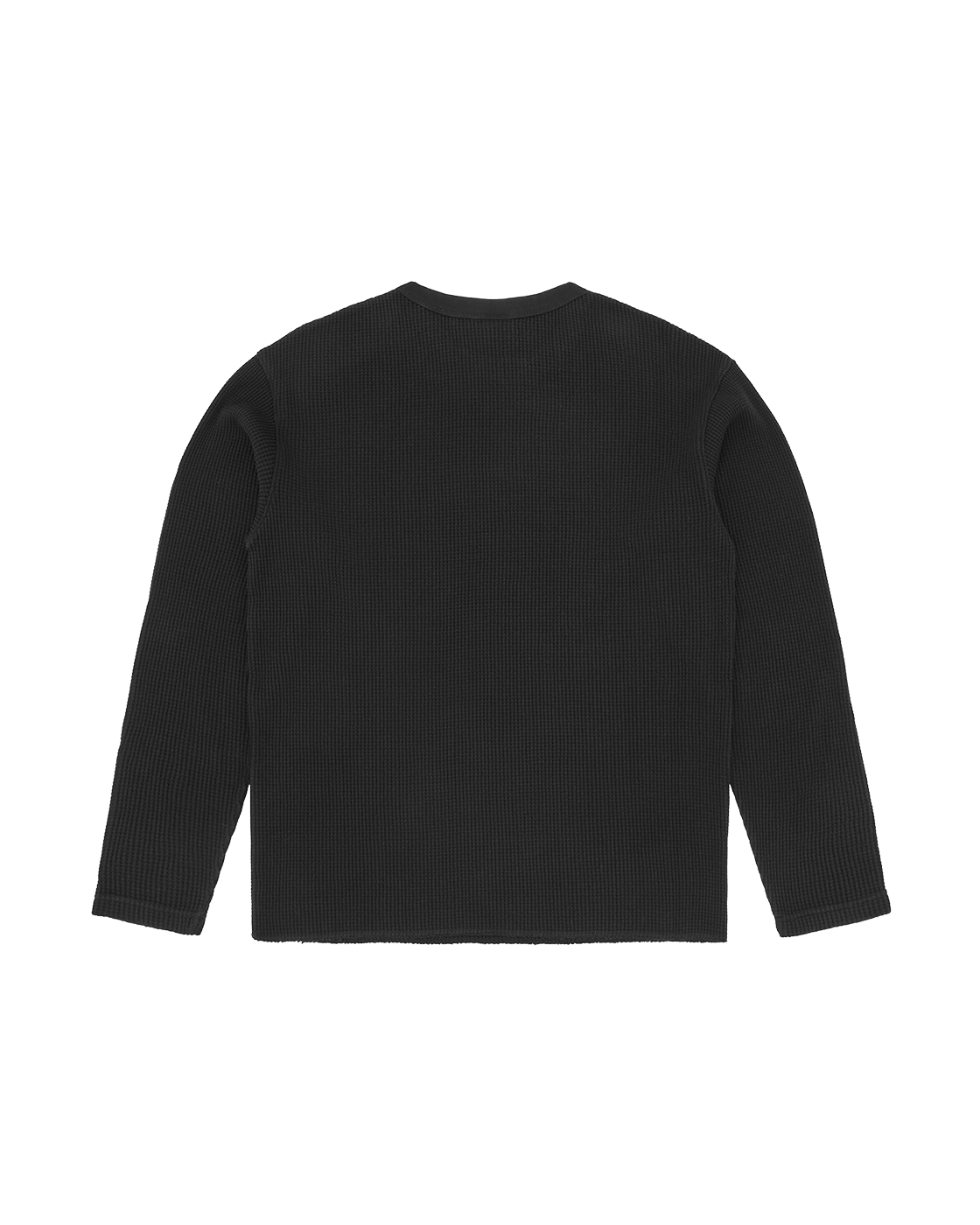 CORTEIZ Island Waffle Thermal Long Sleeve — Black — back view