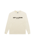 GALLERY DEPT. French Logo Lux Long Sleeve — Heather Oatmeal — front view