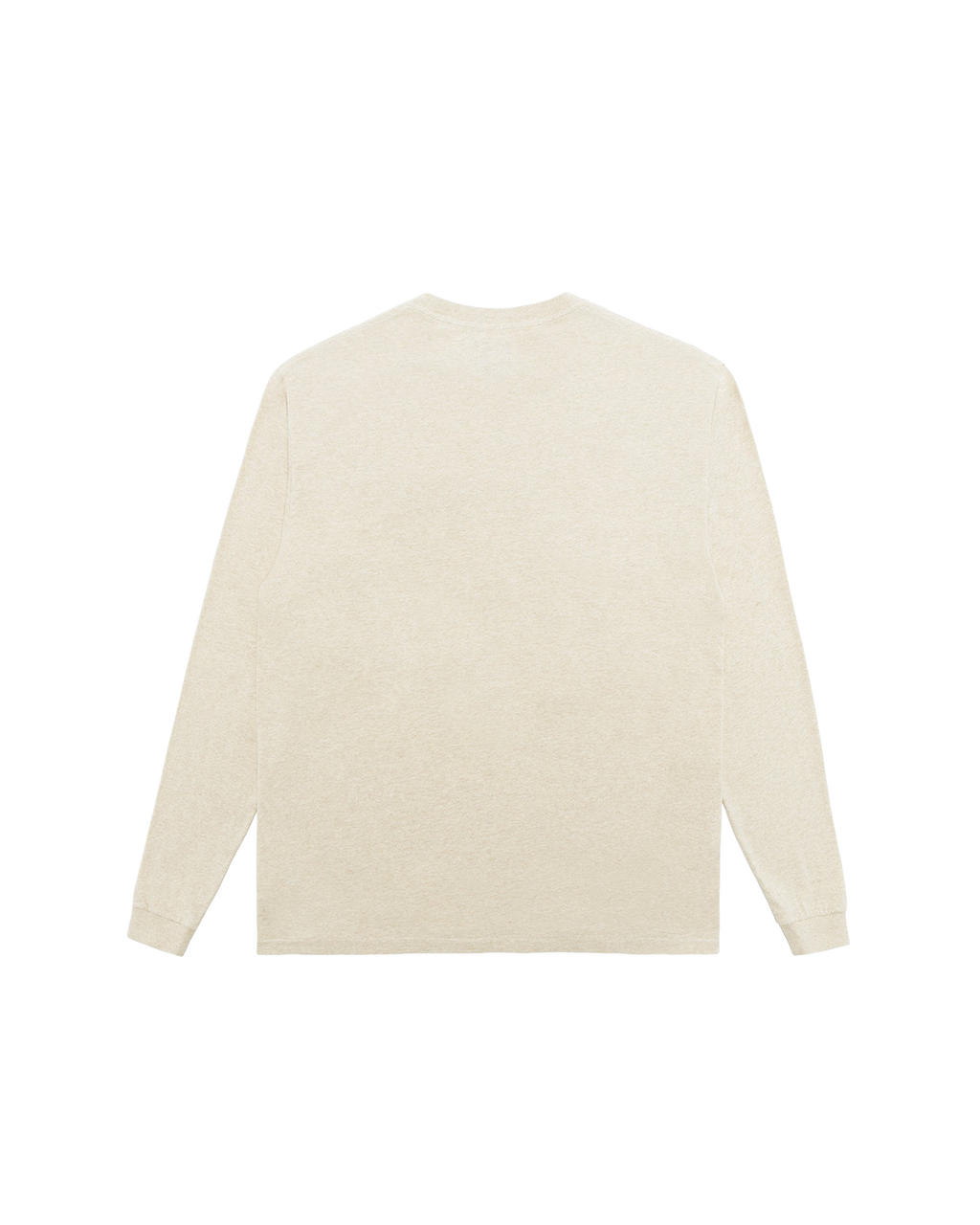 GALLERY DEPT. French Logo Lux Long Sleeve — Heather Oatmeal — back view