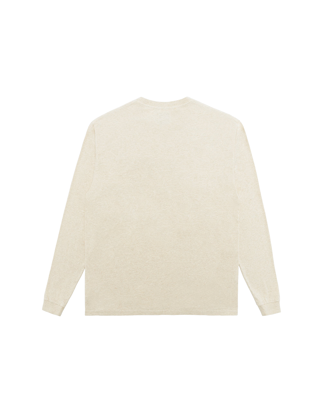 GALLERY DEPT. French Logo Lux Long Sleeve — Heather Oatmeal — back view