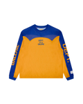 GALLERY DEPT. Western Sport Elegant Mesh Long Sleeve — Gold Yellow/Blue — front view