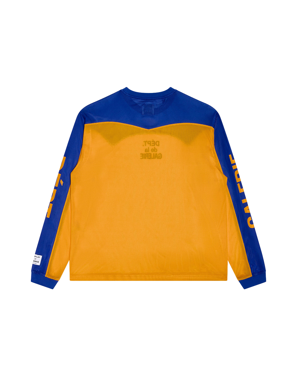 GALLERY DEPT. Western Sport Elegant Mesh Long Sleeve — Gold Yellow/Blue — back view