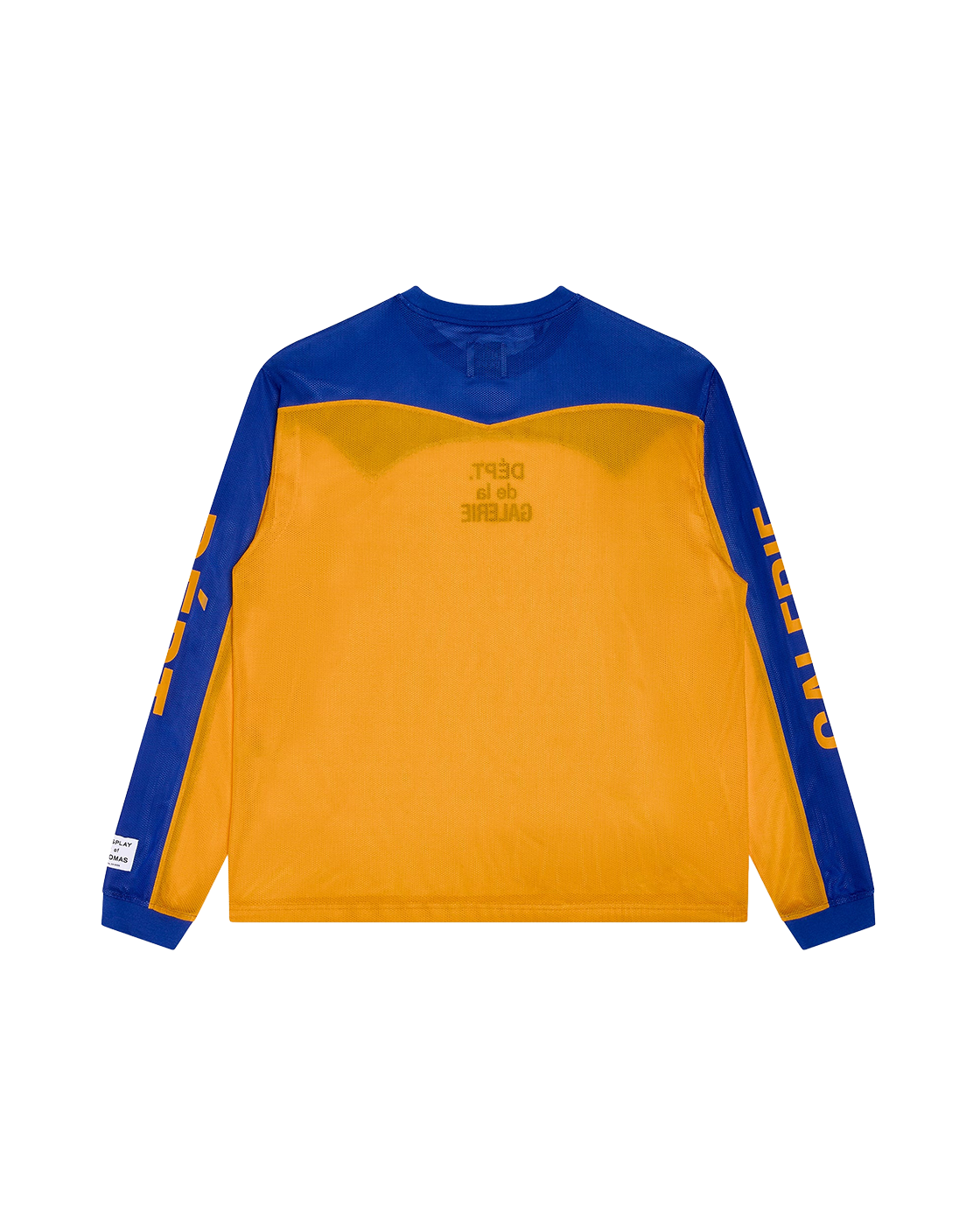 GALLERY DEPT. Western Sport Elegant Mesh Long Sleeve — Gold Yellow/Blue — back view
