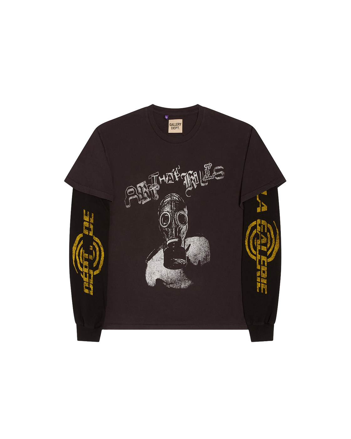 GALLERY DEPT. Noise 2fer Long Sleeve — Black/Black — alternate front view