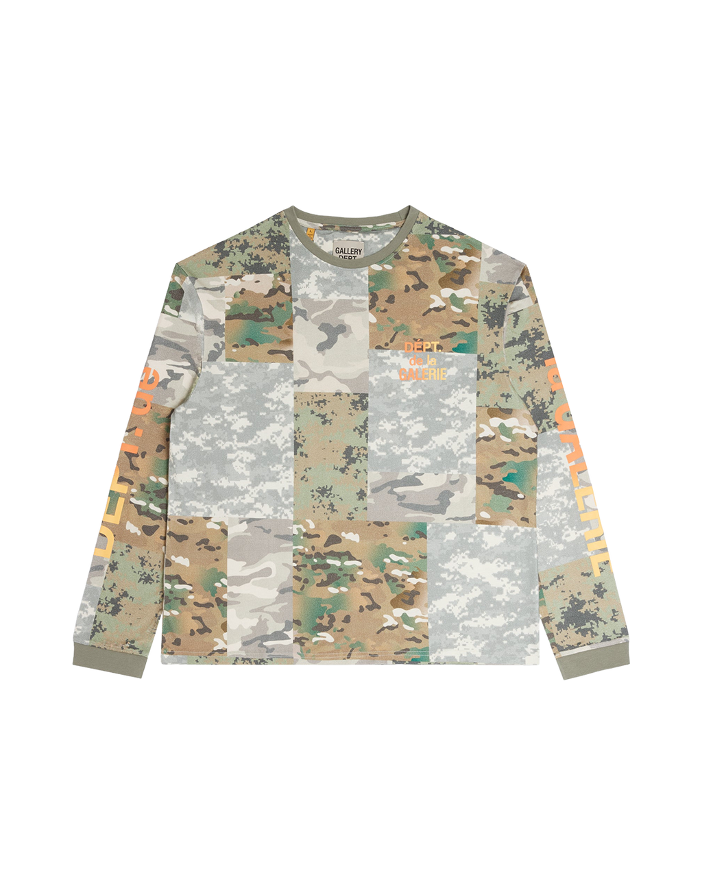 GALLERY DEPT. Mixed Camo Long Sleeve — Mixed Camo — front view