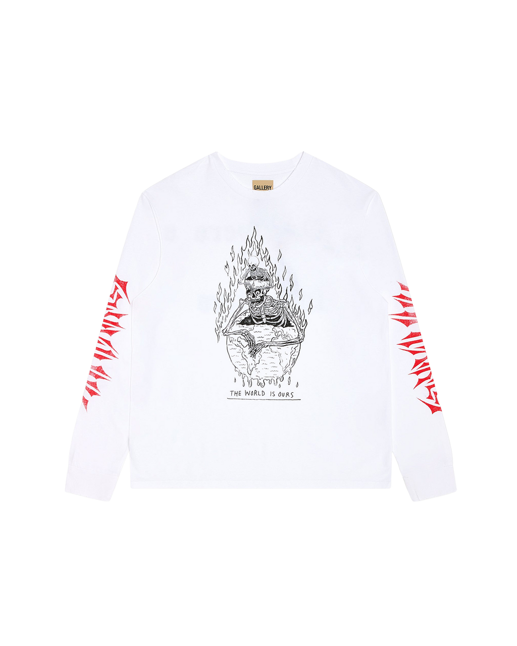 GALLERY DEPT. The World Is Ours Long Sleeve — Clean White — front view