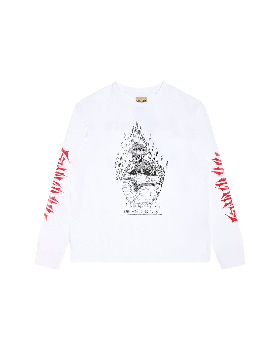 GALLERY DEPT. The World Is Ours Long Sleeve — Clean White — front view