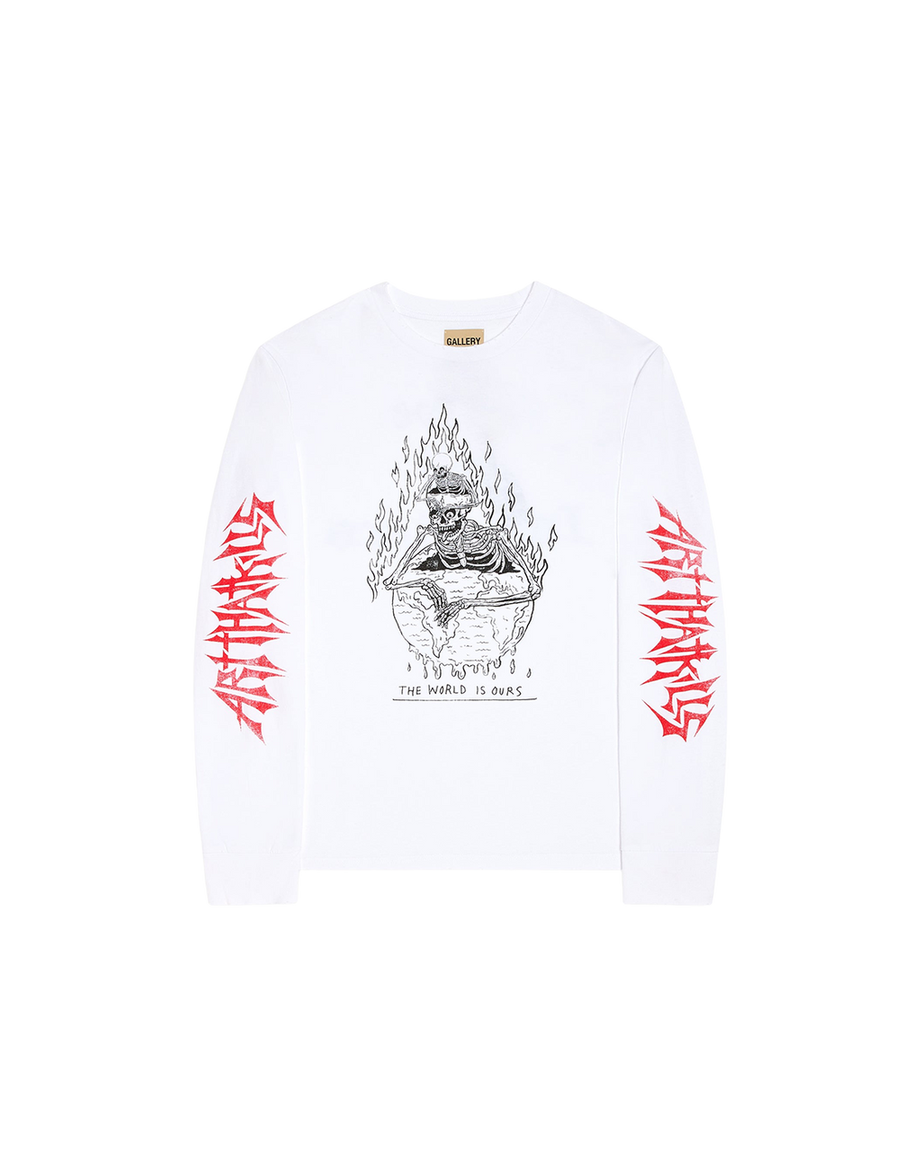 GALLERY DEPT. The World Is Ours Long Sleeve — Clean White — alternate front view