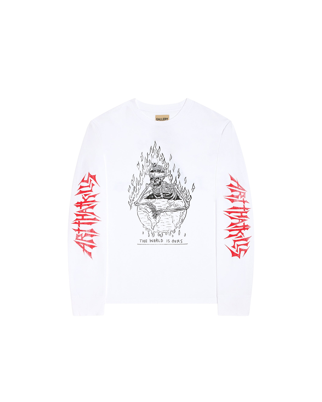 GALLERY DEPT. The World Is Ours Long Sleeve — Clean White — alternate front view