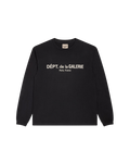 GALLERY DEPT. French Logo Lux Long Sleeve — Washed Black — front view