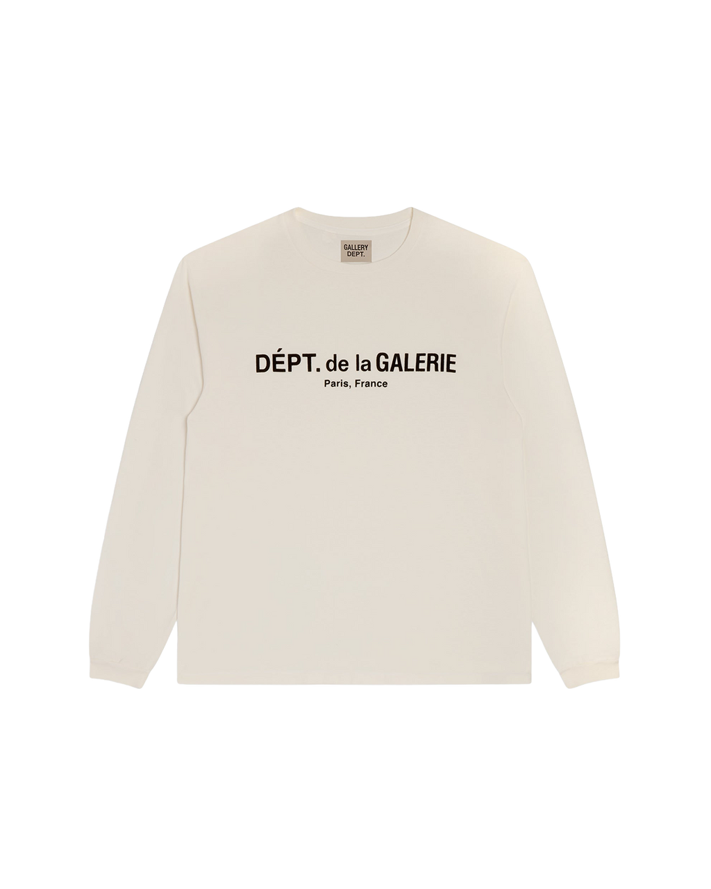 GALLERY DEPT. French Logo Lux Long Sleeve — Cream — front view