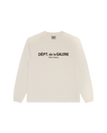 GALLERY DEPT. French Logo Lux Long Sleeve — Cream — front view