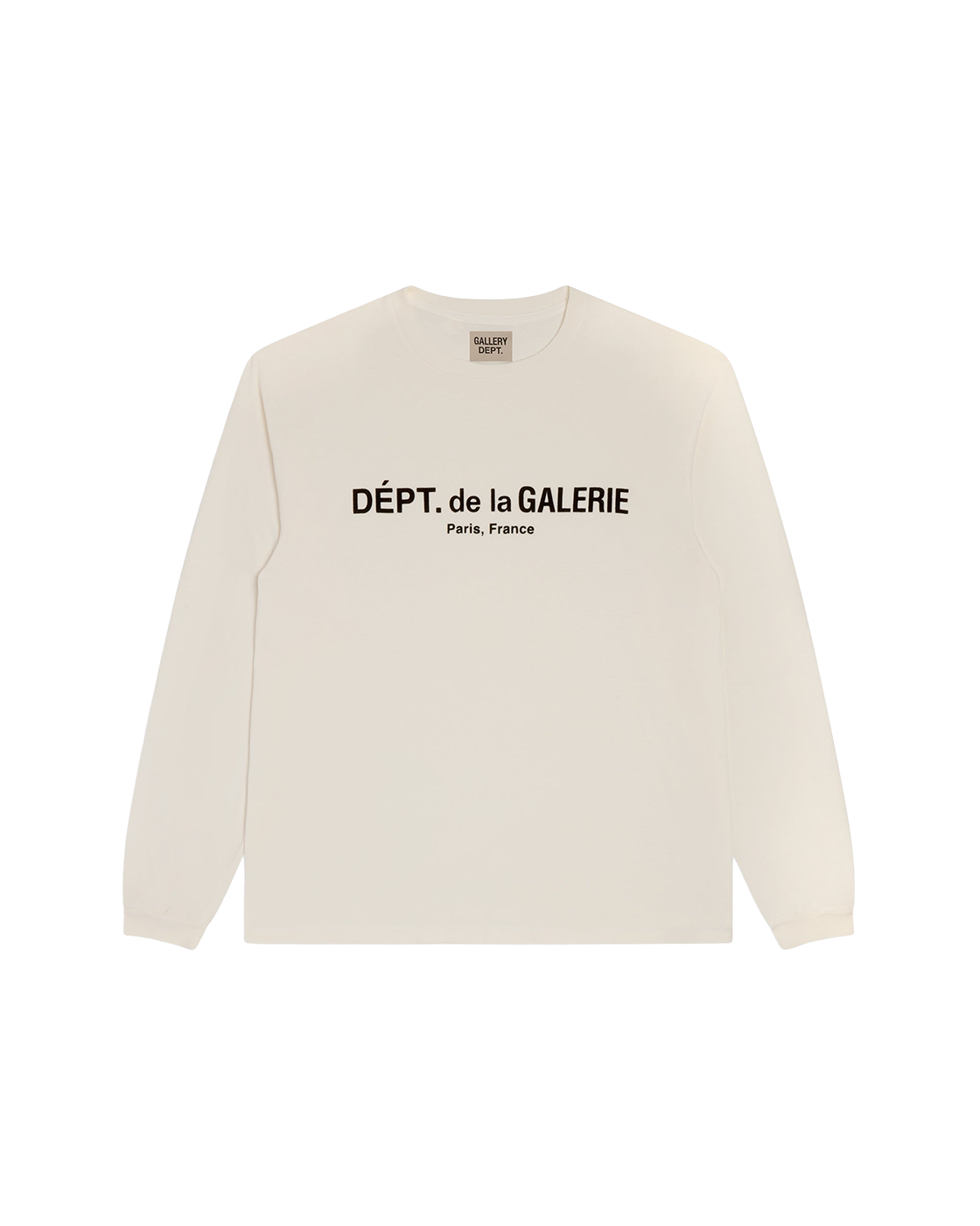 GALLERY DEPT. French Logo Lux Long Sleeve — Cream — front view