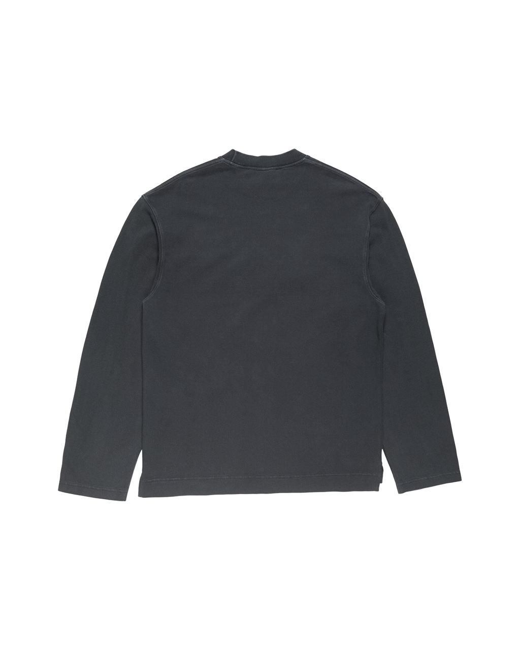 ACNE STUDIOS 3D EMBROIDERED LOGO LONG-SLEEVE T-SHIRT — FADED BLACK — back view
