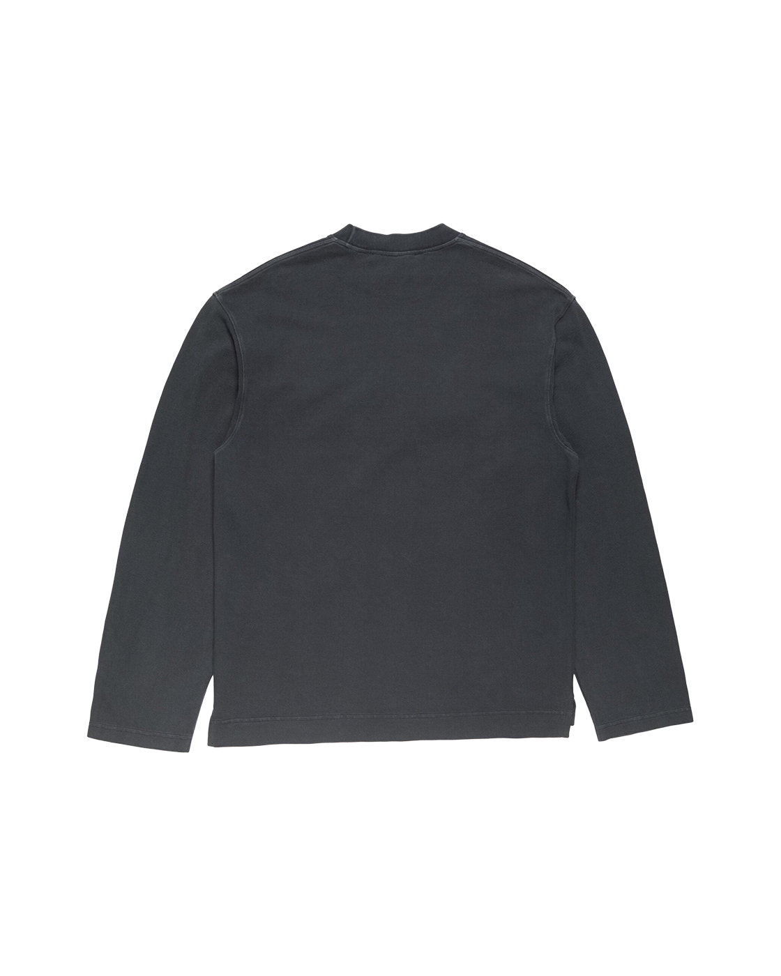 ACNE STUDIOS 3D EMBROIDERED LOGO LONG-SLEEVE T-SHIRT — FADED BLACK — back view