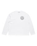 ACNE STUDIOS RIVET LOGO LONG-SLEEVE T-SHIRT — OPTIC WHITE — front view