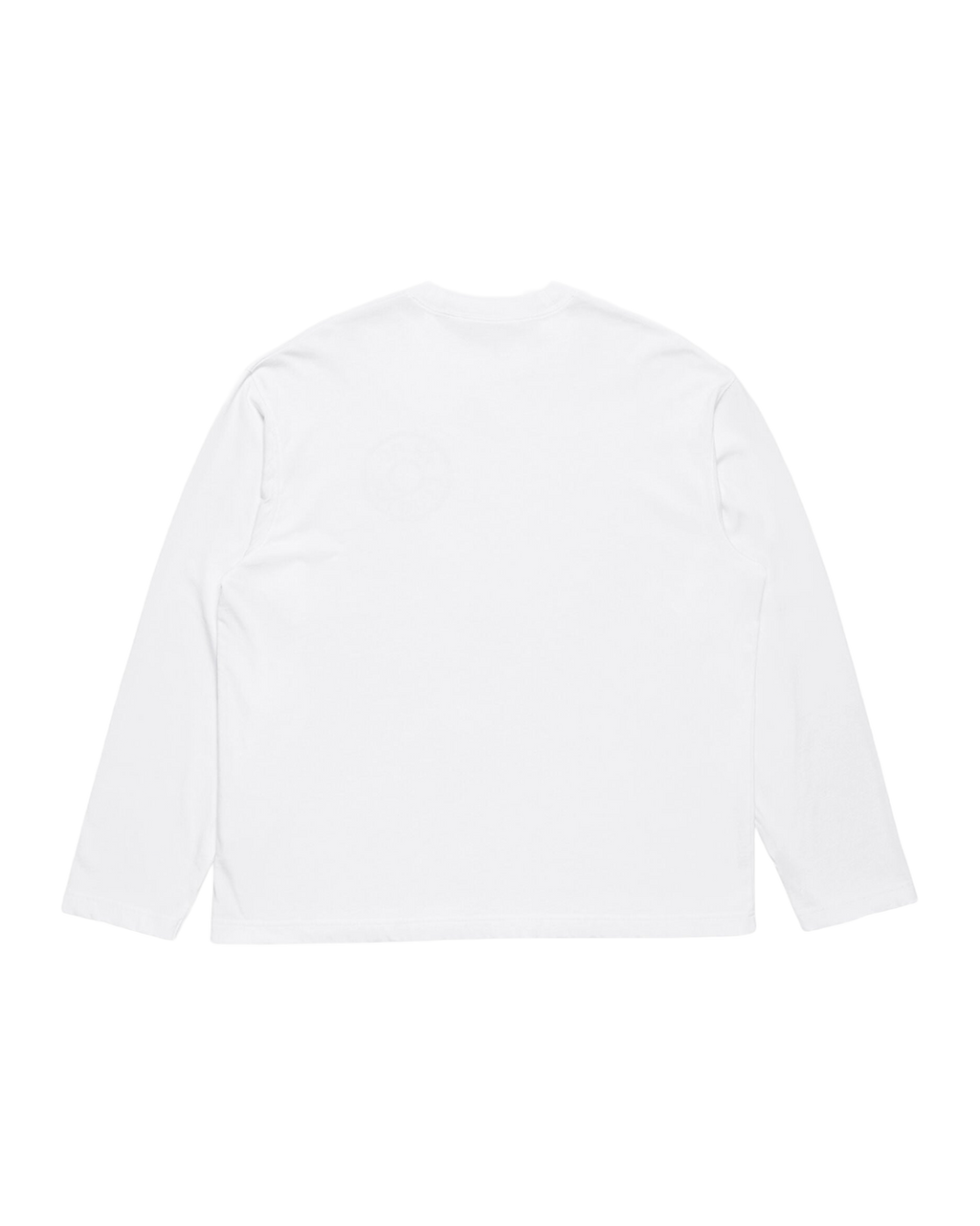 ACNE STUDIOS RIVET LOGO LONG-SLEEVE T-SHIRT — OPTIC WHITE — back view