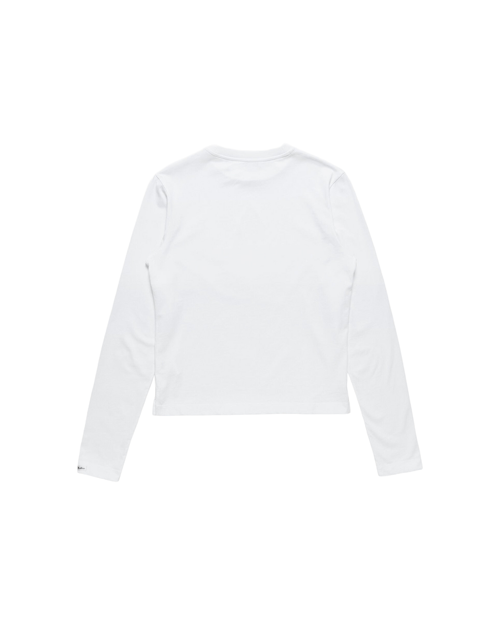 ACNE STUDIOS SATIN LABEL LONG-SLEEVE T-SHIRT — OPTIC WHITE — back view