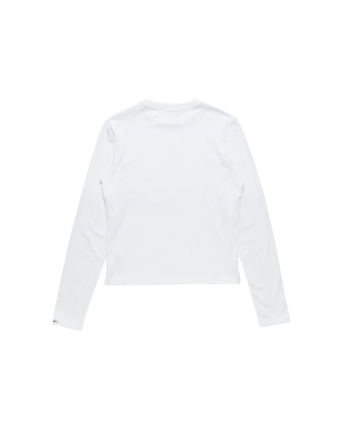ACNE STUDIOS SATIN LABEL LONG-SLEEVE T-SHIRT — OPTIC WHITE — back view