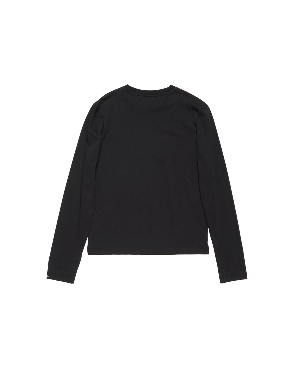 ACNE STUDIOS SATIN LABEL LONG-SLEEVE T-SHIRT — BLACK — back view