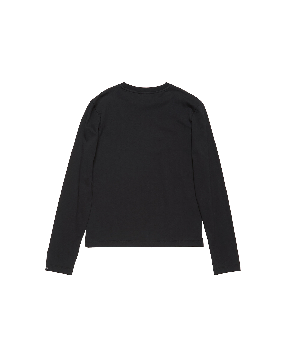 ACNE STUDIOS SATIN LABEL LONG-SLEEVE T-SHIRT — BLACK — back view