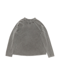 ACNE STUDIOS RUBBER LOGO LONG-SLEEVE T-SHIRT — FADED BLACK — front view