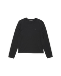 ACNE STUDIOS SEASONAL FACE LONG-SLEEVE T-SHIRT — BLACK — front view