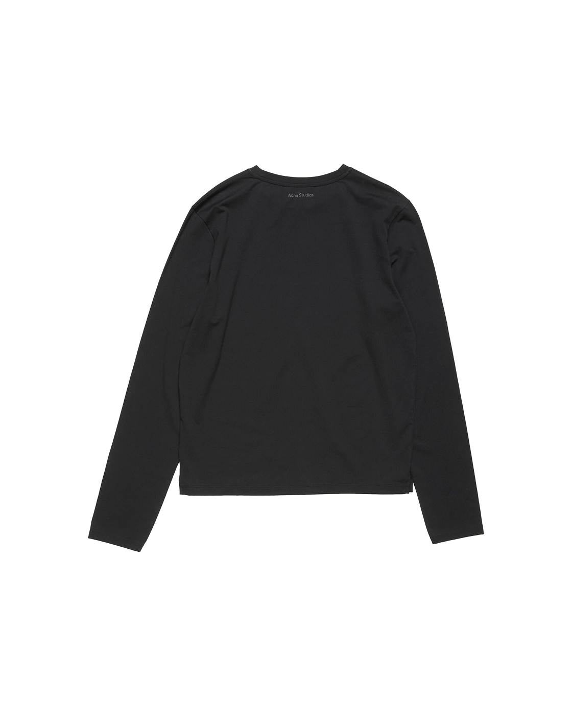 ACNE STUDIOS SEASONAL FACE LONG-SLEEVE T-SHIRT — BLACK — back view