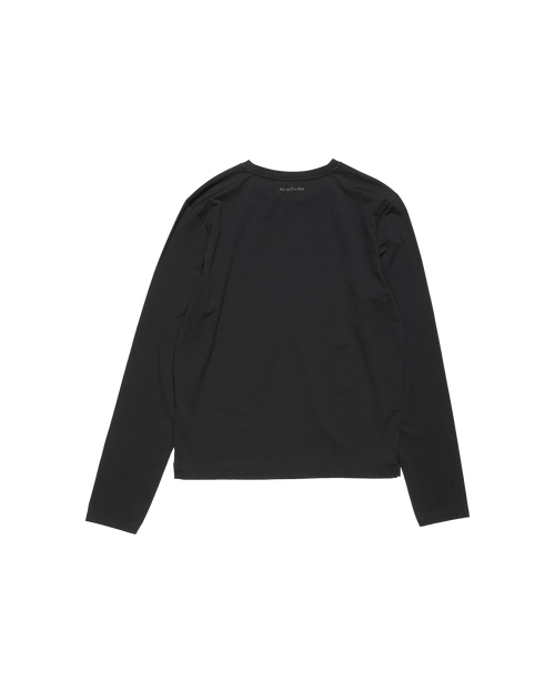 ACNE STUDIOS SEASONAL FACE LONG-SLEEVE T-SHIRT — BLACK — back view