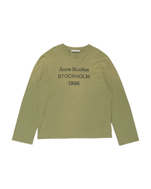 ACNE STUDIOS STOCKHOLM 1996 LONG-SLEEVE T-SHIRT — OLIVE GREEN — front view