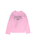 ACNE STUDIOS STOCKHOLM 1996 LONG-SLEEVE T-SHIRT — COTTON CANDY PINK — front view