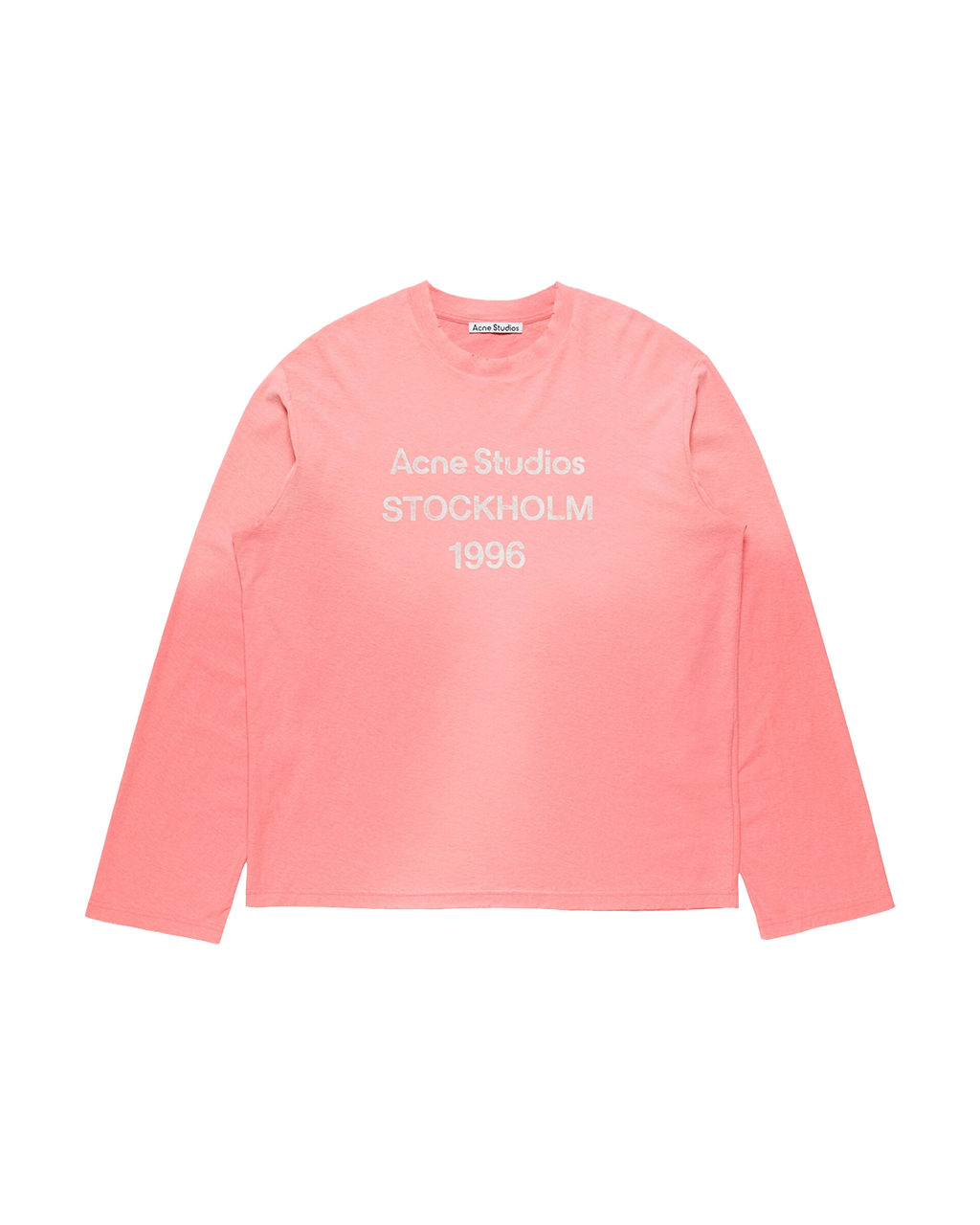 ACNE STUDIOS STOCKHOLM 1996 LONG-SLEEVE T-SHIRT — TANGO PINK — front view