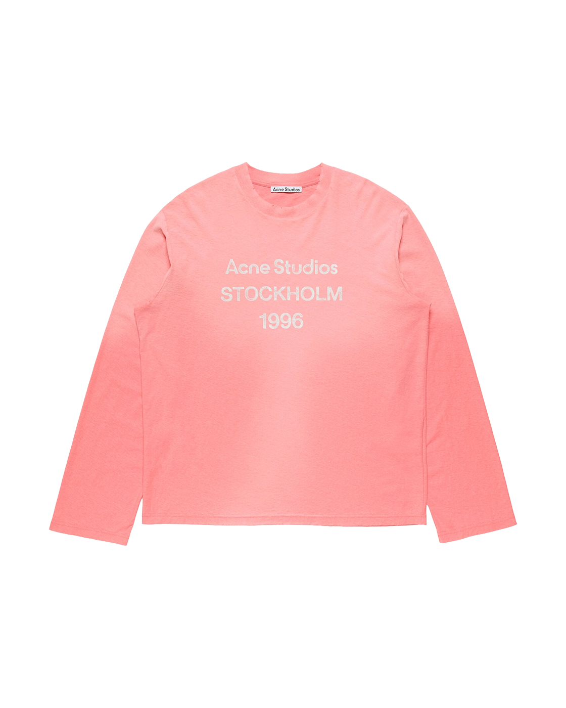 ACNE STUDIOS STOCKHOLM 1996 LONG-SLEEVE T-SHIRT — TANGO PINK — front view