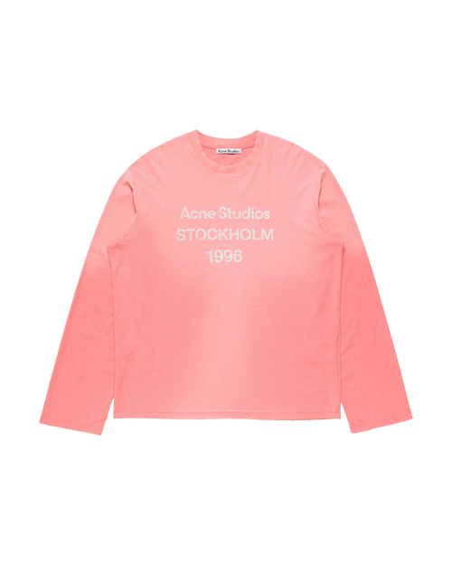 ACNE STUDIOS STOCKHOLM 1996 LONG-SLEEVE T-SHIRT — TANGO PINK — front view
