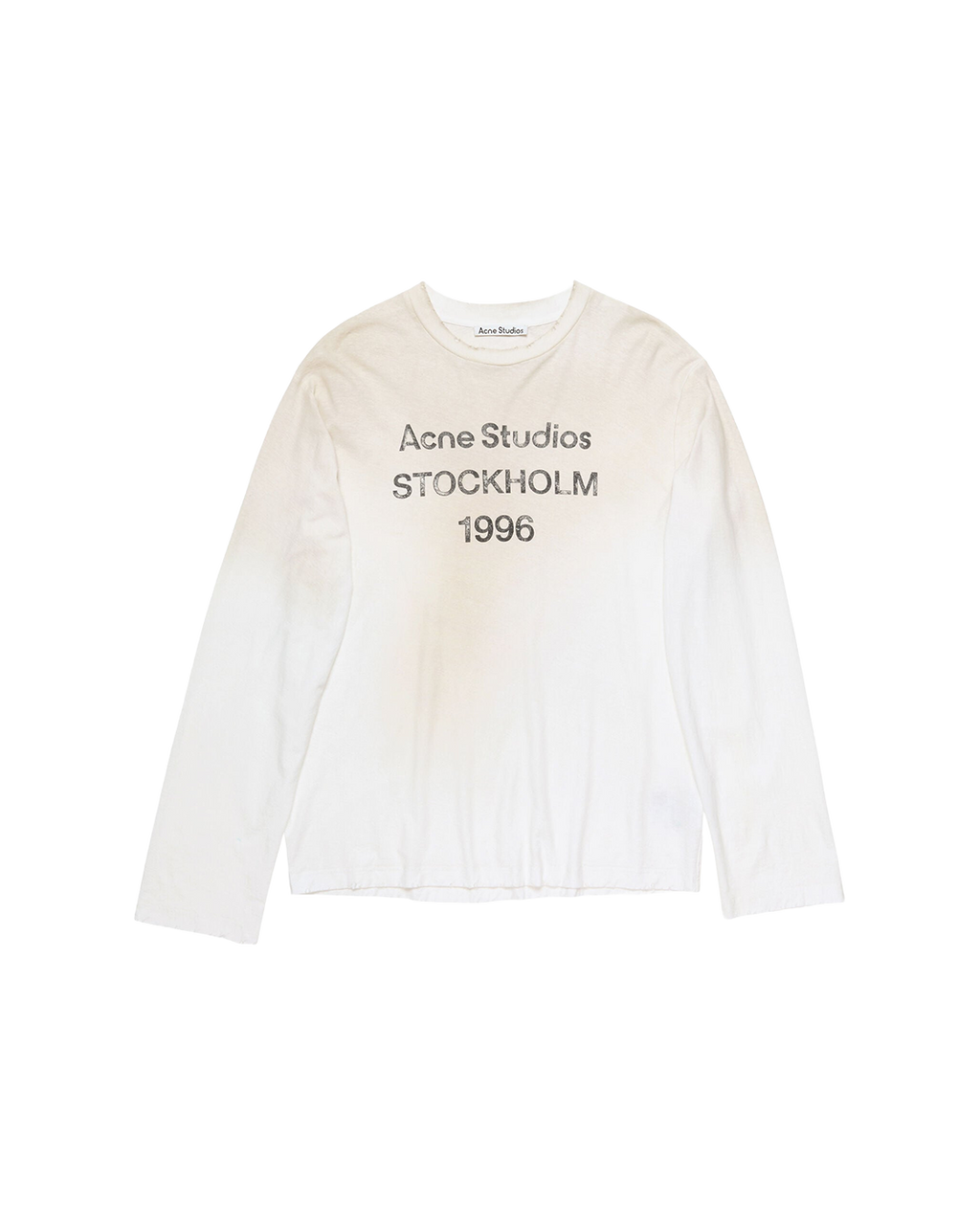 ACNE STUDIOS STOCKHOLM 1996 LONG-SLEEVE T-SHIRT — DUSTY WHITE — front view