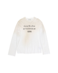 ACNE STUDIOS STOCKHOLM 1996 LONG-SLEEVE T-SHIRT — DUSTY WHITE — front view