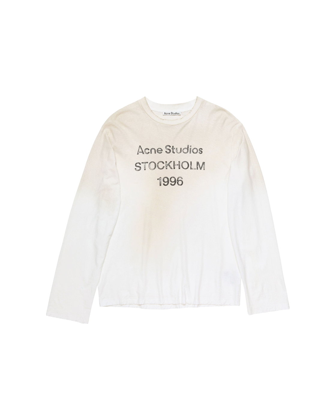 ACNE STUDIOS STOCKHOLM 1996 LONG-SLEEVE T-SHIRT — DUSTY WHITE — front view