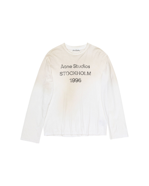ACNE STUDIOS STOCKHOLM 1996 LONG-SLEEVE T-SHIRT — DUSTY WHITE — front view