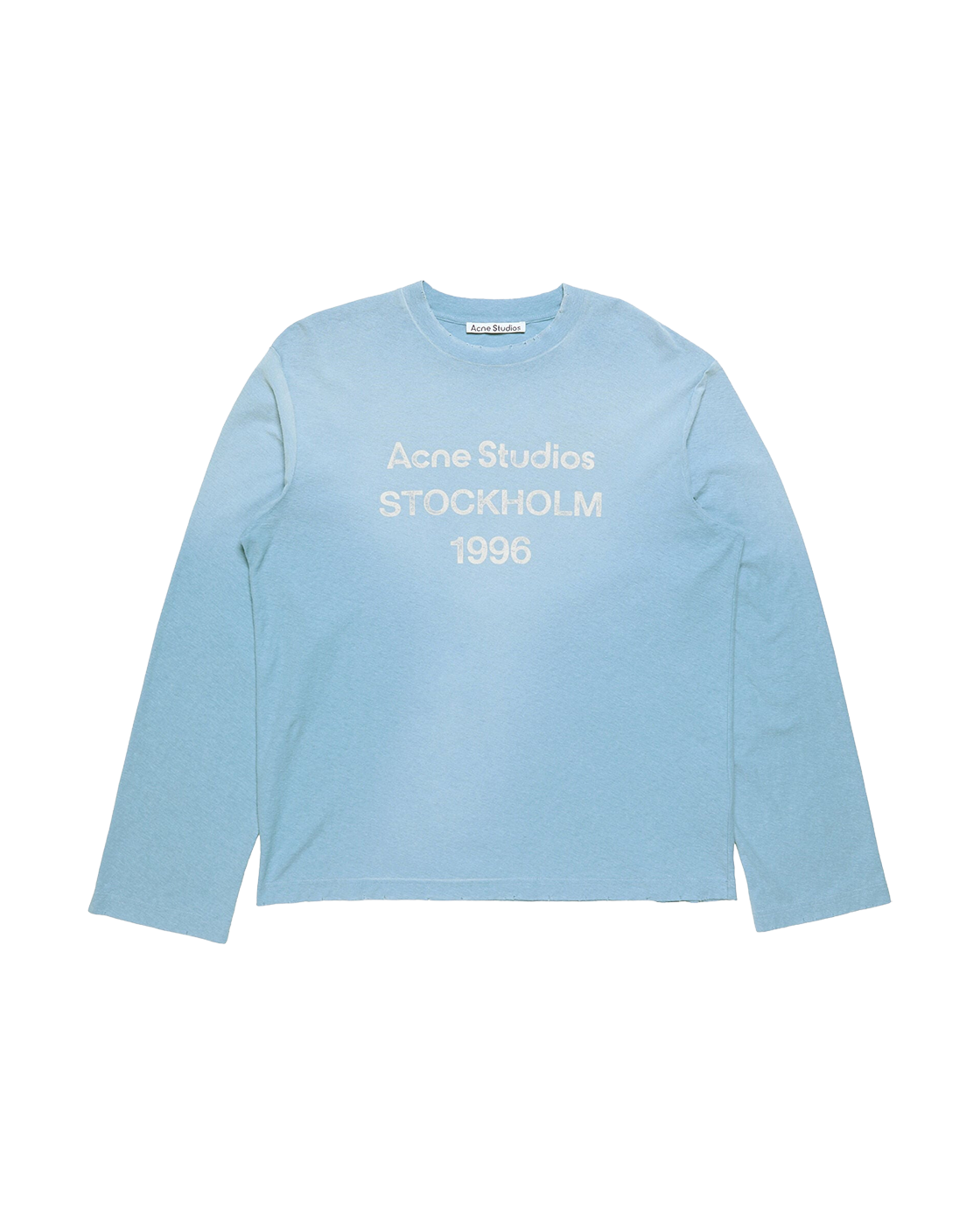 ACNE STUDIOS STOCKHOLM 1996 LONG-SLEEVE T-SHIRT — CORNFLOWER BLUE — front view