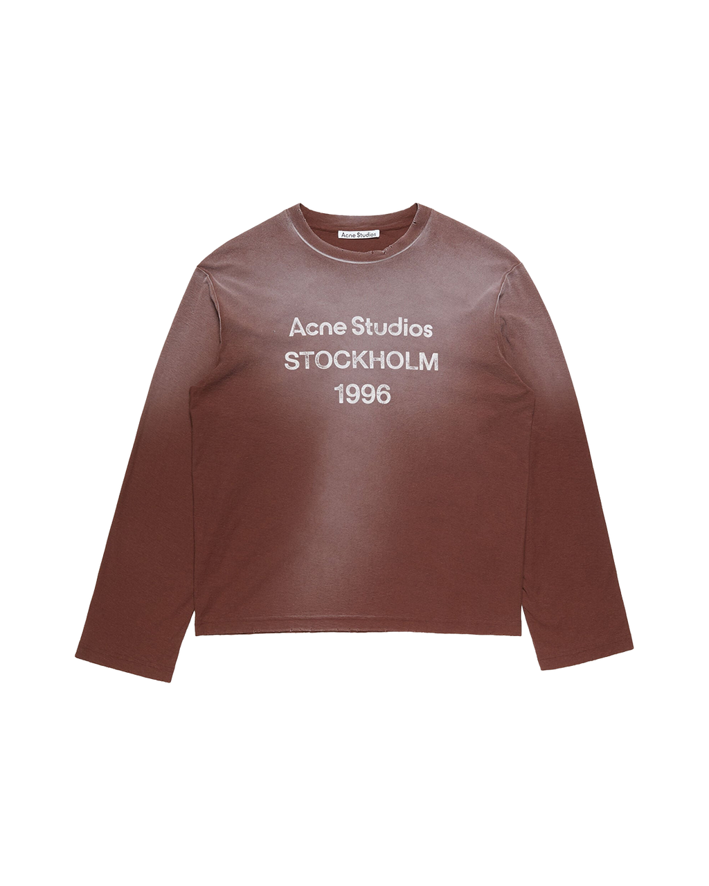 ACNE STUDIOS STOCKHOLM 1996 LONG-SLEEVE T-SHIRT — CHOCOLATE BROWN — front view