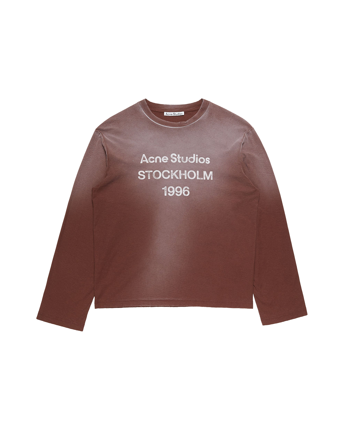 ACNE STUDIOS STOCKHOLM 1996 LONG-SLEEVE T-SHIRT — CHOCOLATE BROWN — front view