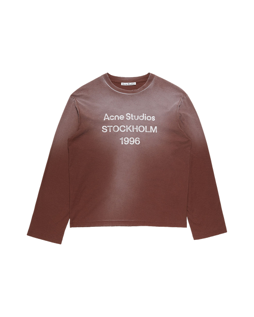 ACNE STUDIOS STOCKHOLM 1996 LONG-SLEEVE T-SHIRT — CHOCOLATE BROWN — front view