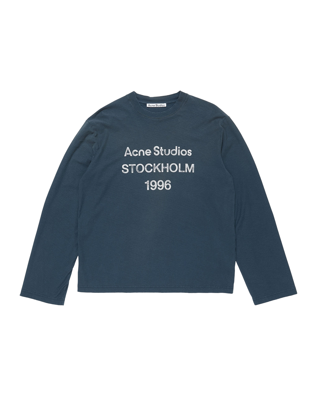 ACNE STUDIOS STOCKHOLM 1996 LONG-SLEEVE T-SHIRT — DEEP BLUE — front view