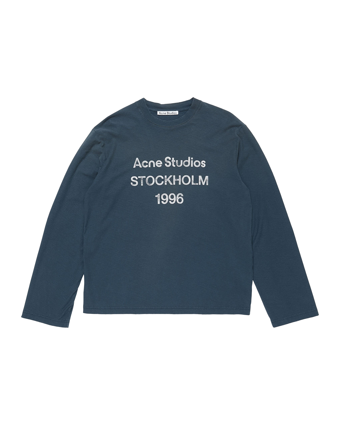 ACNE STUDIOS STOCKHOLM 1996 LONG-SLEEVE T-SHIRT — DEEP BLUE — front view