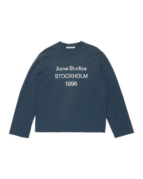 ACNE STUDIOS STOCKHOLM 1996 LONG-SLEEVE T-SHIRT — DEEP BLUE — front view