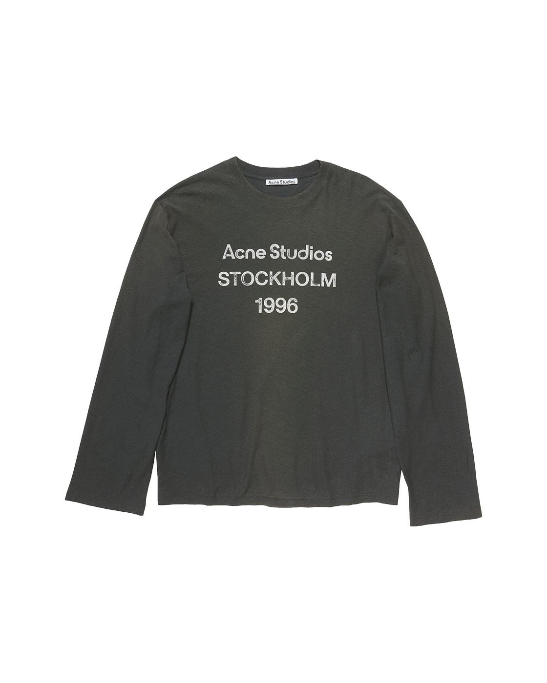 ACNE STUDIOS STOCKHOLM 1996 LONG-SLEEVE T-SHIRT — FADED BLACK — front view